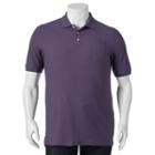 Big & Tall Croft & Barrow&reg; Performance Pocket Pique Polo, Men's, Size: Xl Tall, Drk Purple