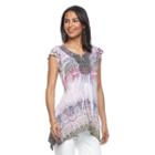 Women's World Unity Embellished Sublimation Top, Size: Xxl, Lt Purple