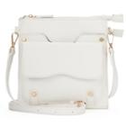 Kiss Me Couture Double Entry Crossbody Bag, Women's, White
