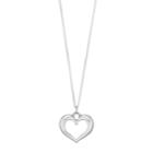 Sterling Silver Heart Pendant Necklace, Women's, Size: 18