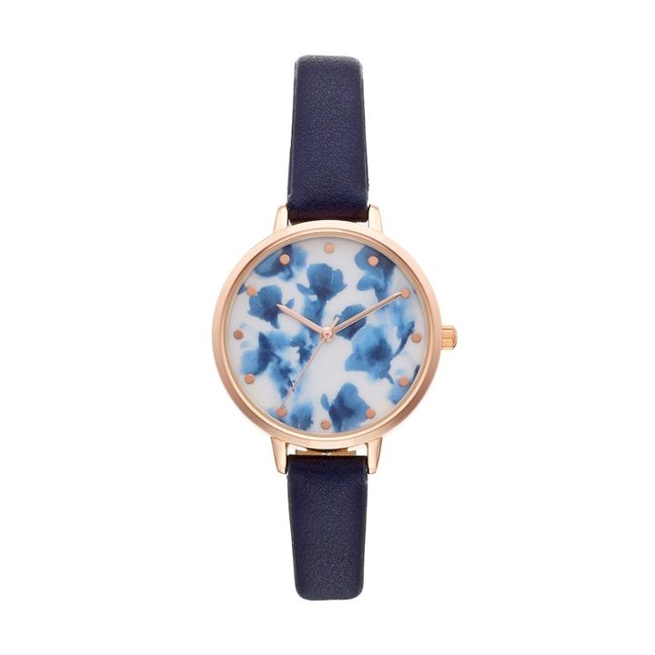 Women's Abstract Floral Watch, Size: Medium, Blue