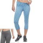 Women's Tek Gear&reg; Reversible Capri Leggings, Size: Xs, Med Blue
