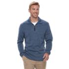 Men's Haggar&reg; Classic-fit Sweater Fleece Quarter-zip Pullover, Size: Medium, Brt Purple