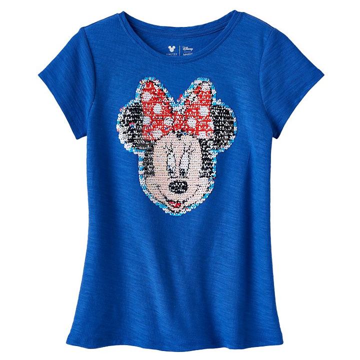 Disney's Minnie Mouse Girls 4-7 Flip Sequin Tee By Jumping Beans&reg;, Size: 7, Blue (navy)