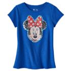 Disney's Minnie Mouse Girls 4-7 Flip Sequin Tee By Jumping Beans&reg;, Size: 7, Blue (navy)