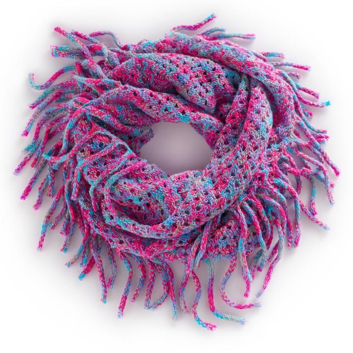 Girls 4-16 Open Knit Metallic Space-dyed Infinity Scarf, Cool Combo