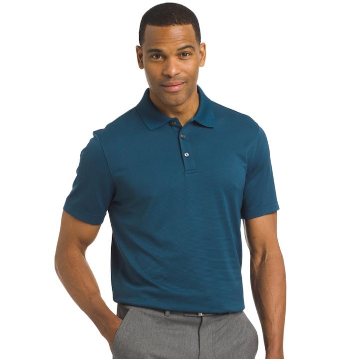 Men's Van Heusen Air Ottoman Regular-fit Polo, Size: Xxl, Turquoise/blue (turq/aqua)