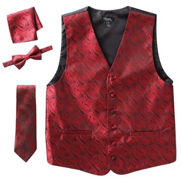Steven Land Paisley 4-pc. Vest Set - Men, Size: Xxl, Red