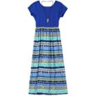 Girls 7-16 Speechless Colorblock & Pattern Maxi Dress With Necklace, Girl's, Size: 7, Beige Over