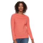 Women's Croft & Barrow&reg; Cable-knit Boatneck Sweater, Size: Xs, Lt Orange