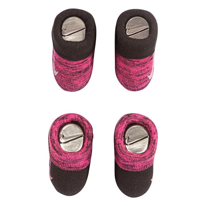 Baby Girl Nike 2-pack Pink & Black Booties
