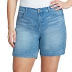 Plus Size Gloria Vanderbilt Danica Bermuda Jean Shorts, Women's, Size: 22 W, Med Blue