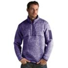 Men's Antigua Fortune Classic-fit Half-zip Pullover Sweater, Size: Large, Drk Purple