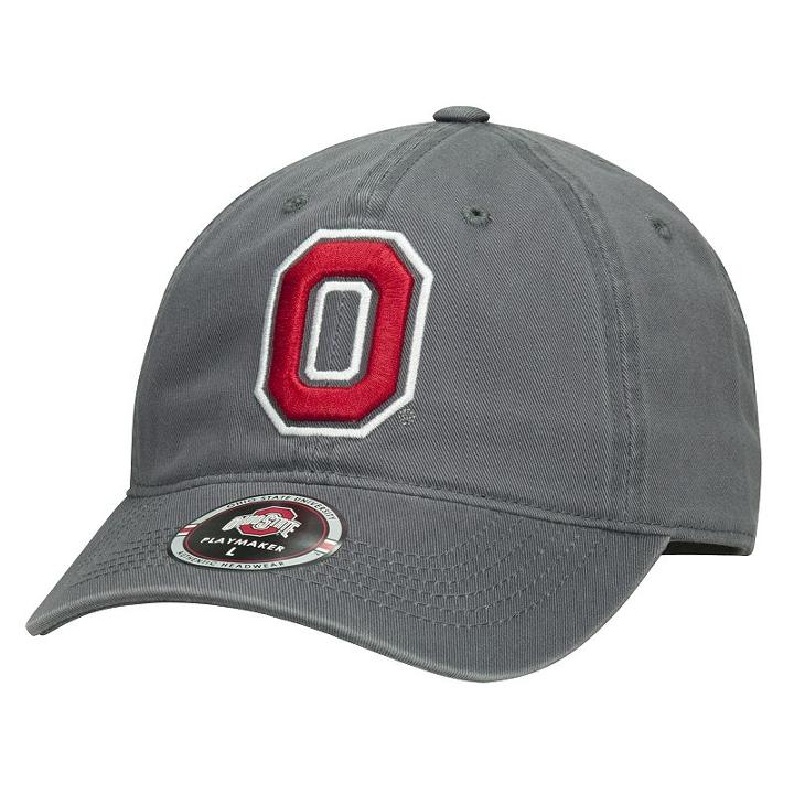 Adult Ohio State Buckeyes Slouch Fitted Cap, Size: S/m, Grey