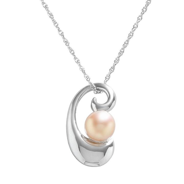 Sterling Silver Dyed Freshwater Cultured Pearl Pendant, Women's, Pink