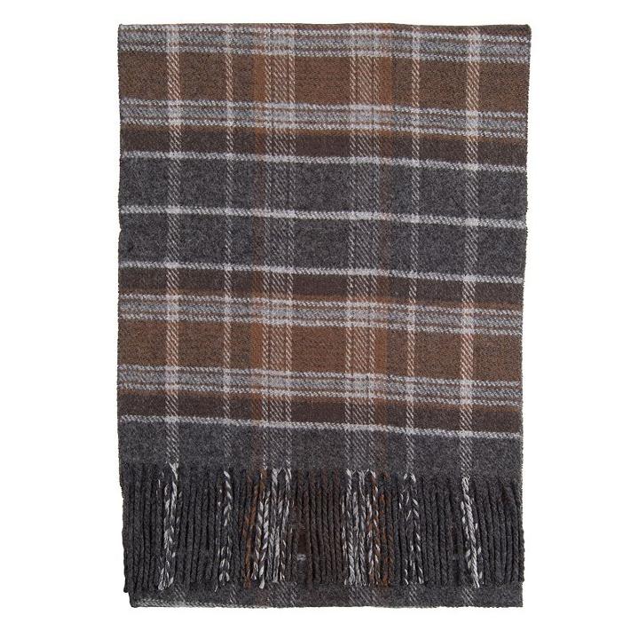 Men's Dockers Reversible Solid & Plaid Scarf, Dark Beige