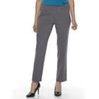 Petite Dana Buchman Slimming Solution Classic Fit Dress Pants, Women's, Size: Xl Petite, Dark Grey