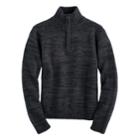 Boys 4-20 Chaps Quarter-zip Marled Sweater, Size: 4-5, Black
