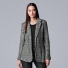 Women's Simply Vera Vera Wang Marled Blazer, Size: Medium, Black