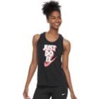 Women's Nike Sportswear Just Do It Graphic Tank, Size: Xs, Grey (charcoal)