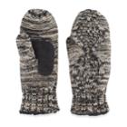 Women's Isotoner Marled Cable Knit Mittens, Black