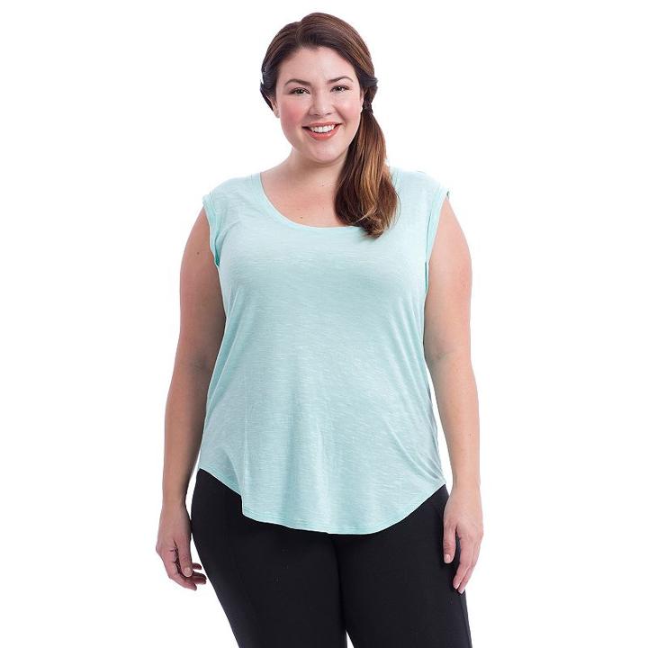 Plus Size Marika Curves Meabry Dolman Tee, Women's, Size: 1xl, Lt Green