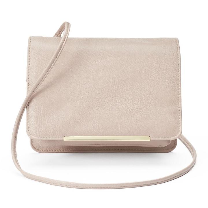 Apt. 9&reg; London Safekeeper Rfid-blocking Flap Crossbody Bag, Women's, Med Grey