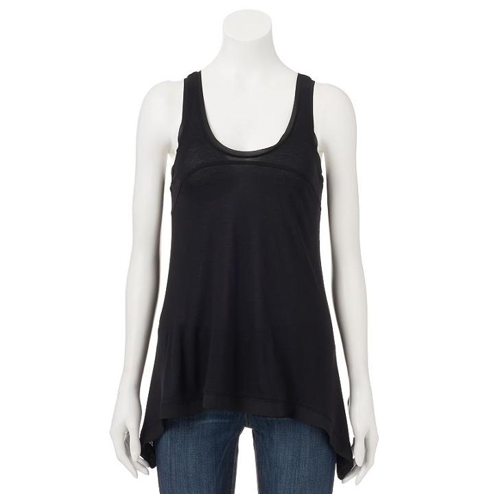 Women's Juicy Couture Handkerchief Tank, Size: Large, Black