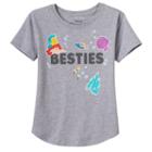 Disney's Ariel & Flounder Girls 7-16 Besties Graphic Tee, Girl's, Size: Medium, Med Grey