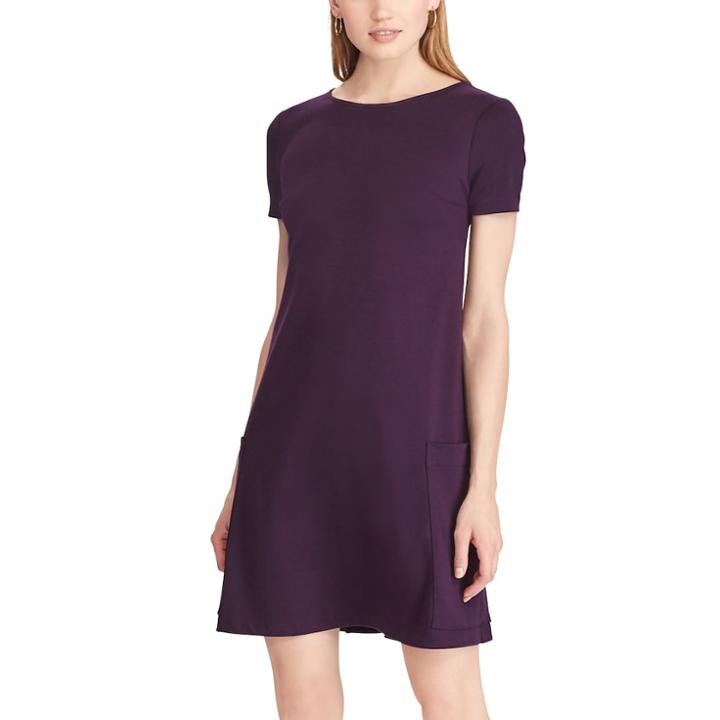 Women's Chaps Stretch Jacquard Dress, Size: Xs, Purple