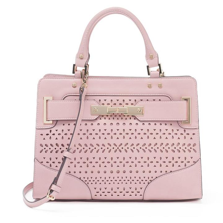 Jennifer Lopez Lola Geometric Perforated Satchel, Women's, Purple