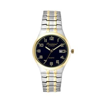Precision By Gruen Men's Two Tone Expansion Watch, Size: Large, Multicolor