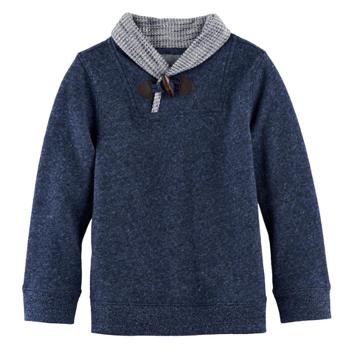 Boys 4-7x Sonoma Goods For Life&trade; Shawl Collar Pullover Sweater, Size: 5, Blue (navy)