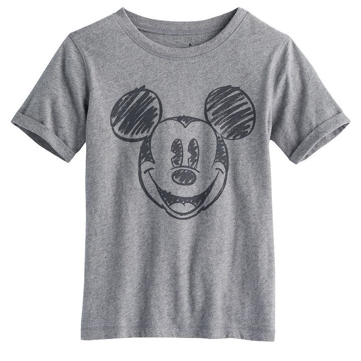 Disney's Mickey Mouse Boys 4-10 Roll-sleeved Softest Tee By Jumping Beans&reg;, Size: 4, Med Grey