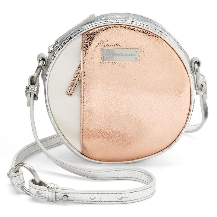 Adrienne Landau Metallic Leather Crossbody Bag, Women's, White