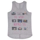 Girls 7-16 Harper & Elliott Racerback Graphic Tank Top, Girl's, Size: Xs, Light Grey