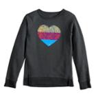 Girls 7-16 So&reg; Flip Sequin Sweatshirt, Size: 16, Med Grey