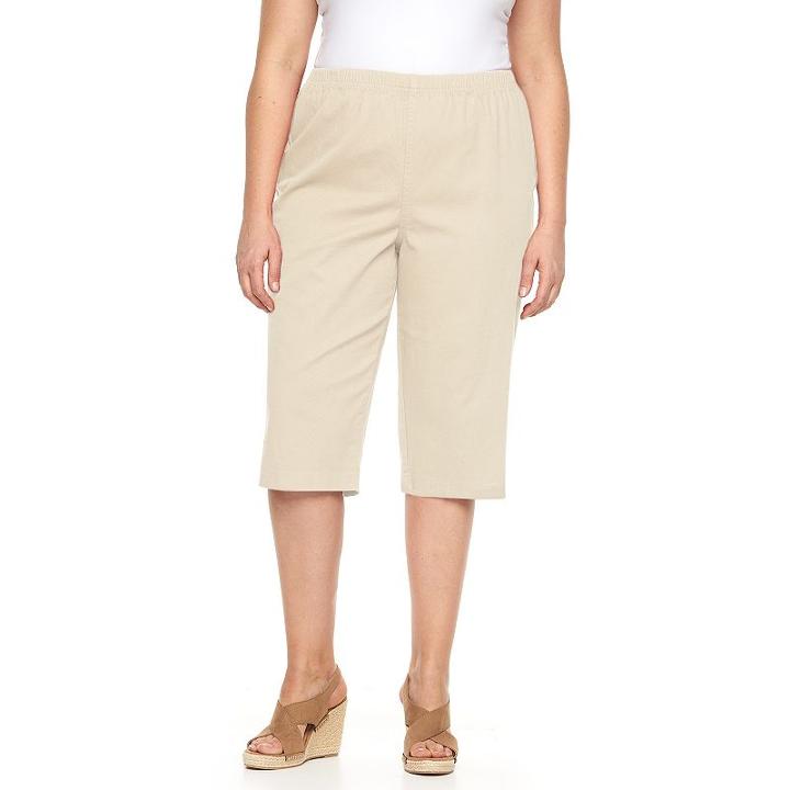 Plus Size Croft & Barrow&reg; Embellished Skimmer Capris, Women's, Size: Regular, Lt Beige
