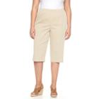 Plus Size Croft & Barrow&reg; Embellished Skimmer Capris, Women's, Size: Regular, Lt Beige