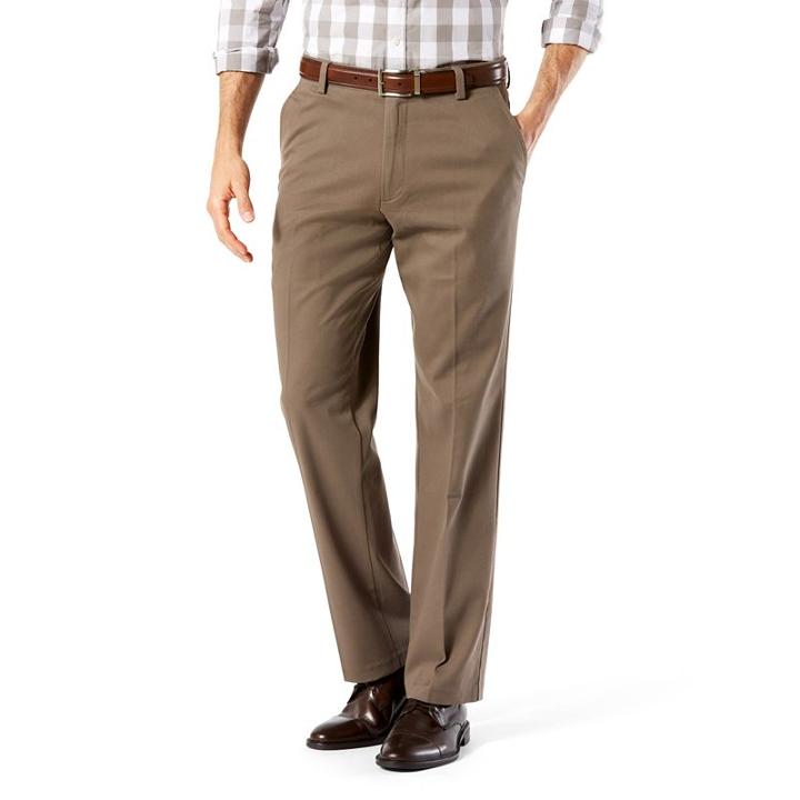 Men's Dockers® Stretch Easy Khaki D2 Straight-fit Flat-front Pants, Size: 36x32, Med Brown