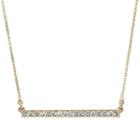 Crystal Collection Crystal 14k Gold-plated Bar Necklace, Women's, Yellow
