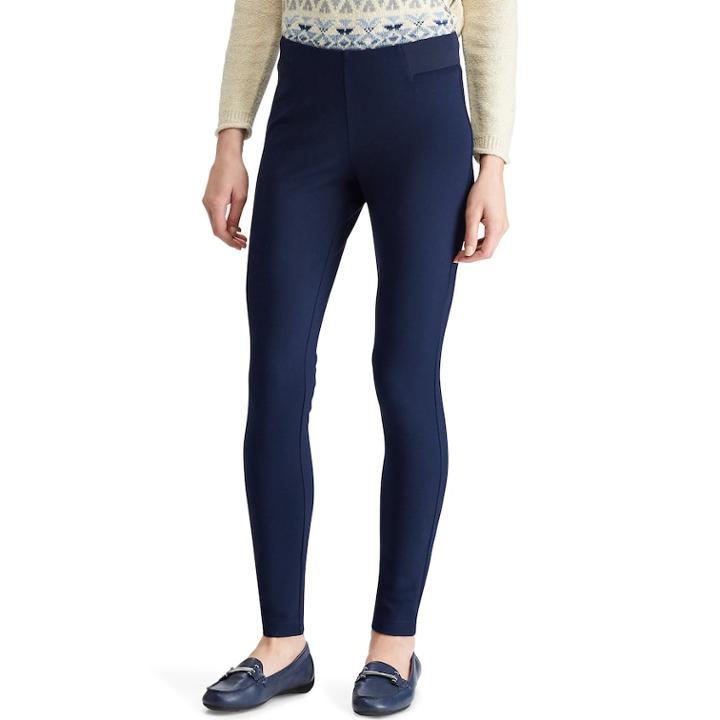 Women's Chaps Piney Skinny Midrise Ponte Pants, Size: Medium, Blue