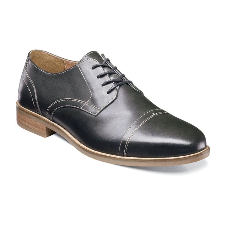 Nunn Bush Chester Men's Cap Toe Oxford Dress Shoes, Size: Medium (11.5), Grey (charcoal)