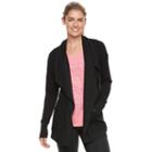 Women's Tek Gear&reg; Draped Open-front Cardigan, Size: Small, Black