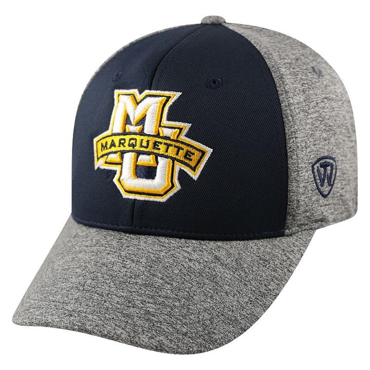 Adult Top Of The World Marquette Golden Eagles Pressure One-fit Cap, Blue (navy)