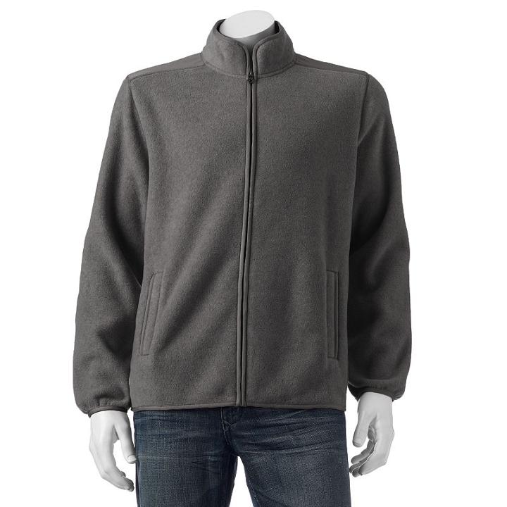 Men's Croft & Barrow Artic Fleece Jacket, Size: Xl, Dark Grey