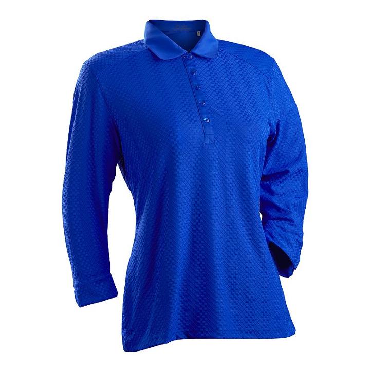 Women's Nancy Lopez Grace 3/4-sleeve Golf Polo, Size: Small, Blue