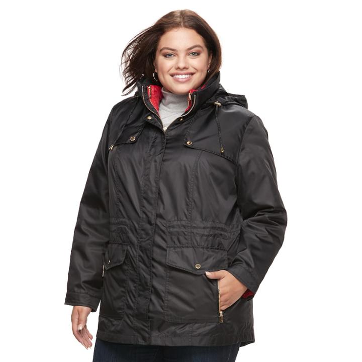 Plus Size D.e.t.a.i.l.s 2-in-1 Jacket, Women's, Size: 3xl, Black