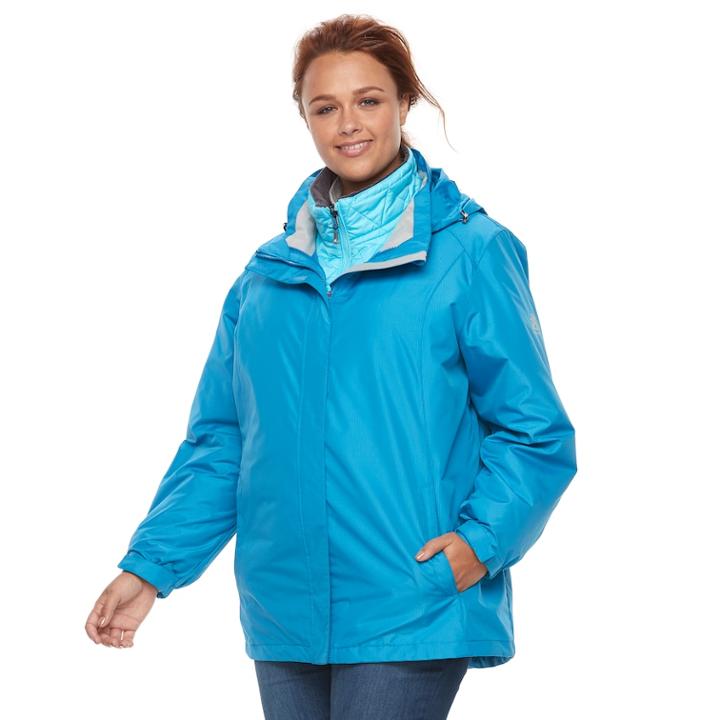 Plus Size Zeroxposur Piper 3-in-1 Systems Jacket, Women's, Size: 3xl, Blue Other