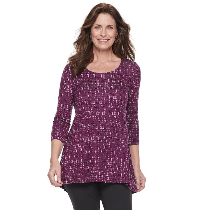 Women's Croft & Barrow&reg; Seamed Tunic, Size: Xxl, Drk Purple